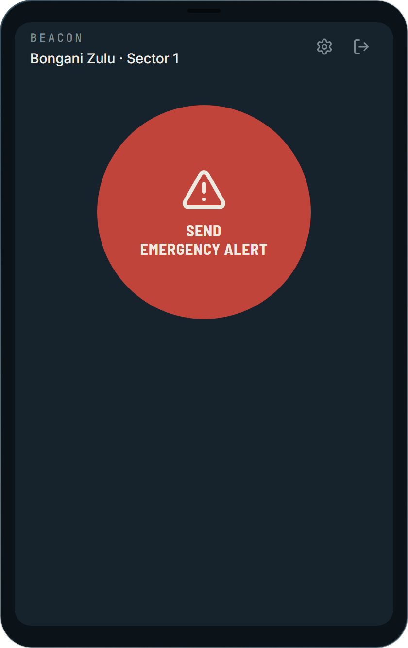 Resident screen with a large Send Emergency Alert button